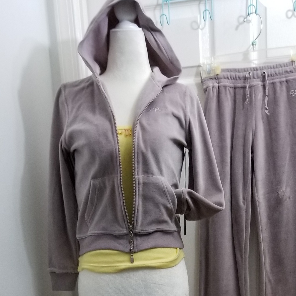 BCBG MaxAzria Jacket, Velour Track Suit ½, $69/set